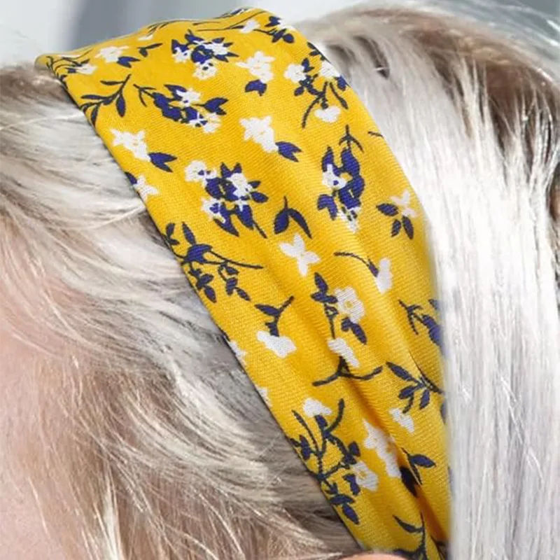 Tägliche Outfits Blumenbedruckte Polyester-Stirnbänder