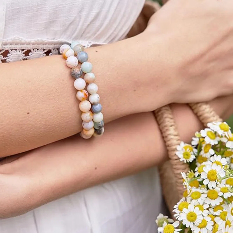Naturstein-Frauen-Perlen-Armbänder